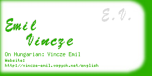 emil vincze business card